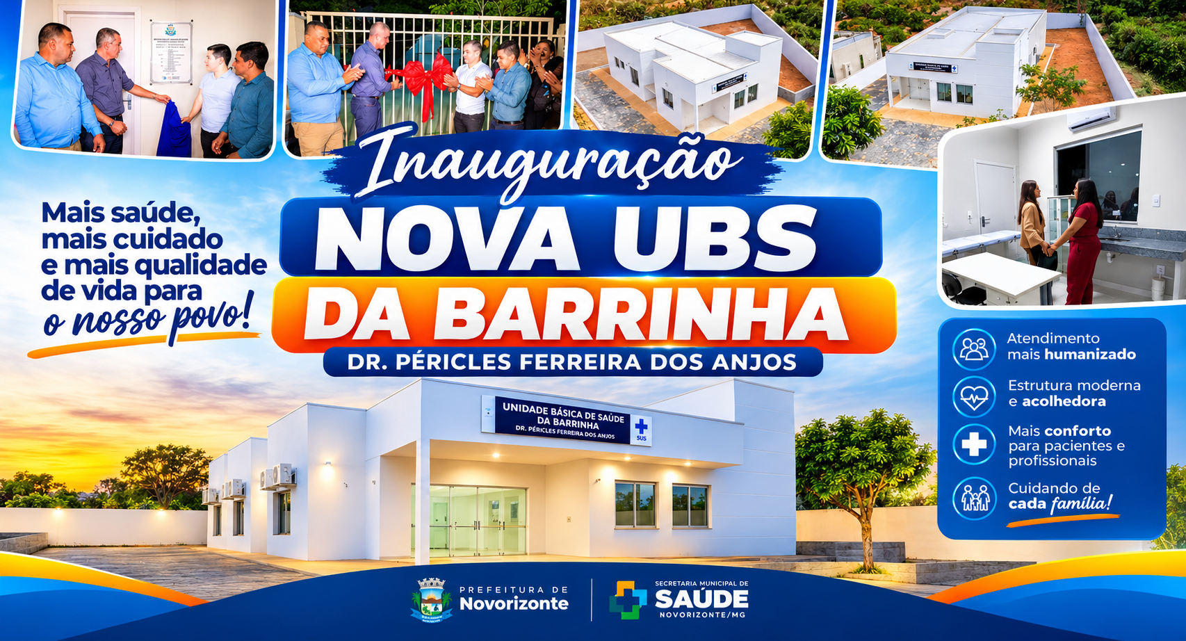 Prefeitura de Novorizonte Inaugura mais uma UBS, dessa vez na comunidade de Barrinha!