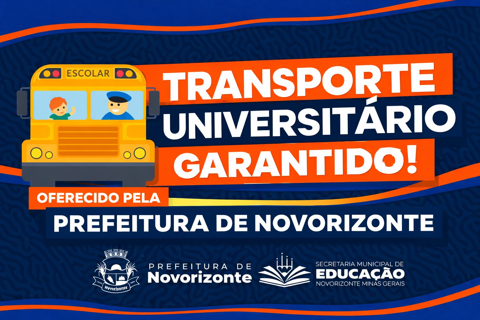 Atenção Estudantes! Transporte garantido para Alunos de Novorizonte que estudam no Instituto em Sali