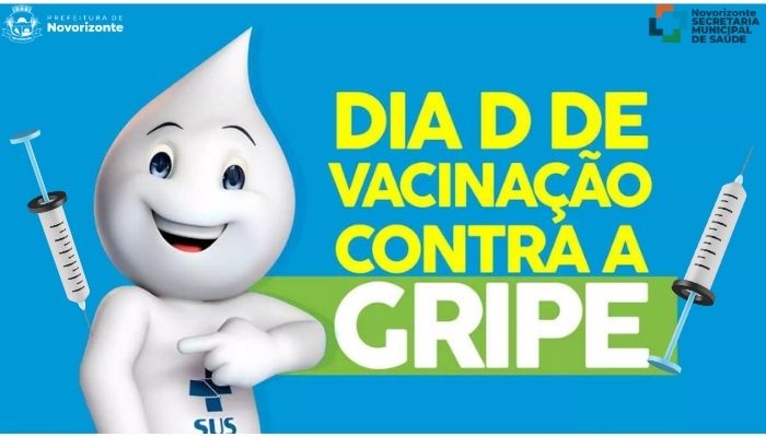 Aconteceu neste sábado (11 de abril),  o Dia D de vacinação contra a influenza em Novorizonte!