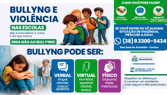  Bullying não é brincadeira. É violência!