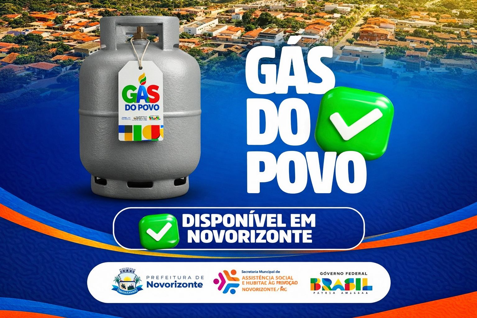  GÁS DO POVO:  JÁ DISPONÍVEL EM NOVORIZONTE