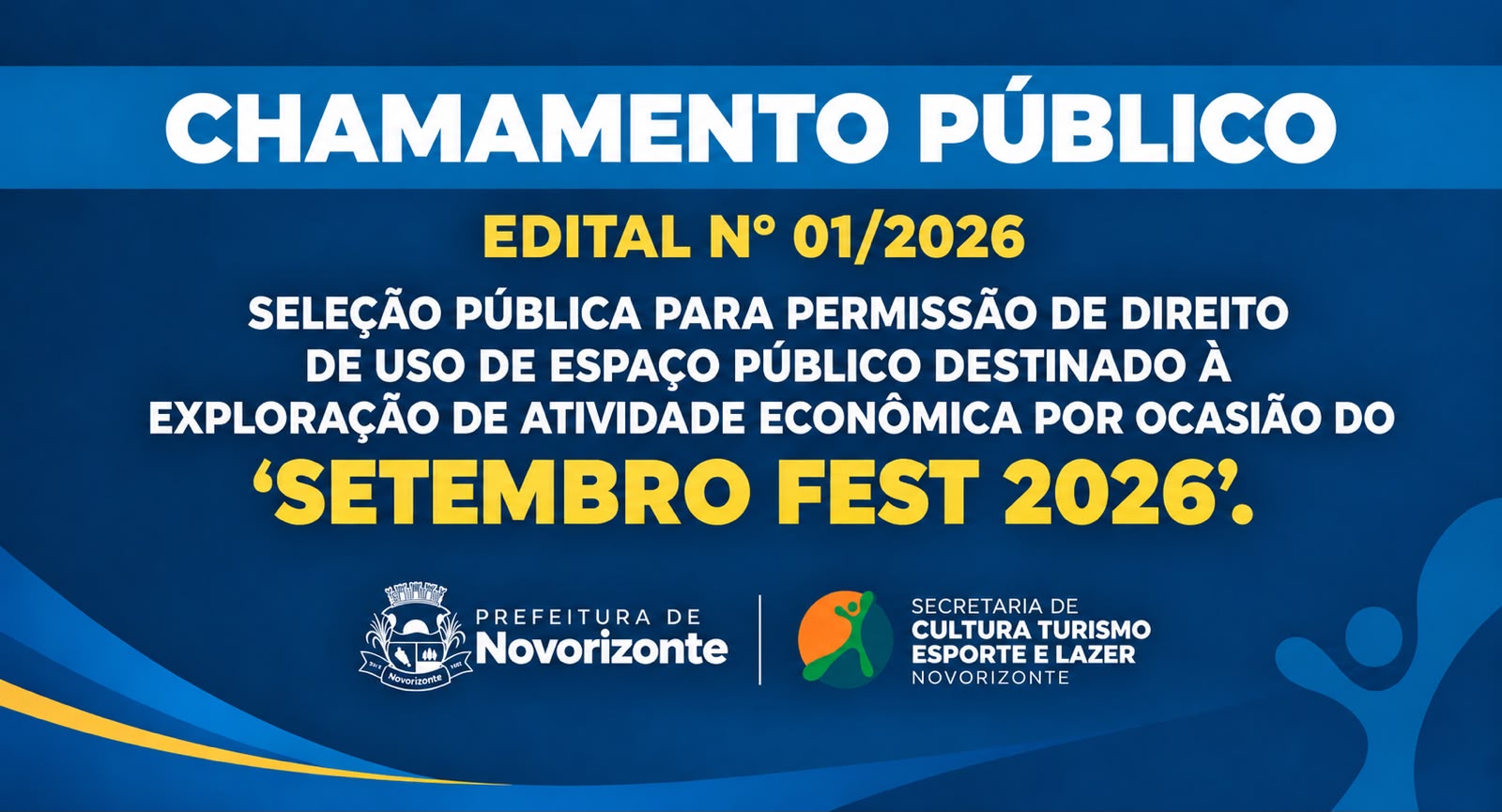 EDITAL DE CHAMAMENTO PÚBLICO Nº 001/2026: Confira Edital Aqui e faça já sua inscrição!